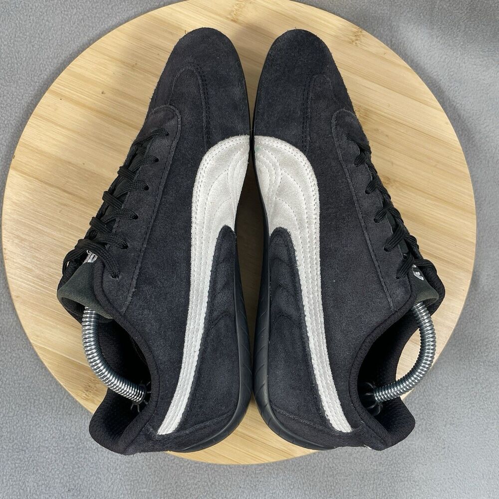Puma Black and White Suede Athletic Sneakers
